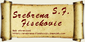 Srebrena Fišeković vizit kartica